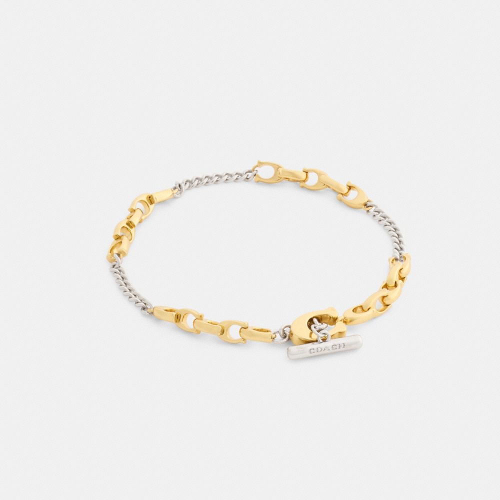 Coach Linked C Bracelet Gold Silver