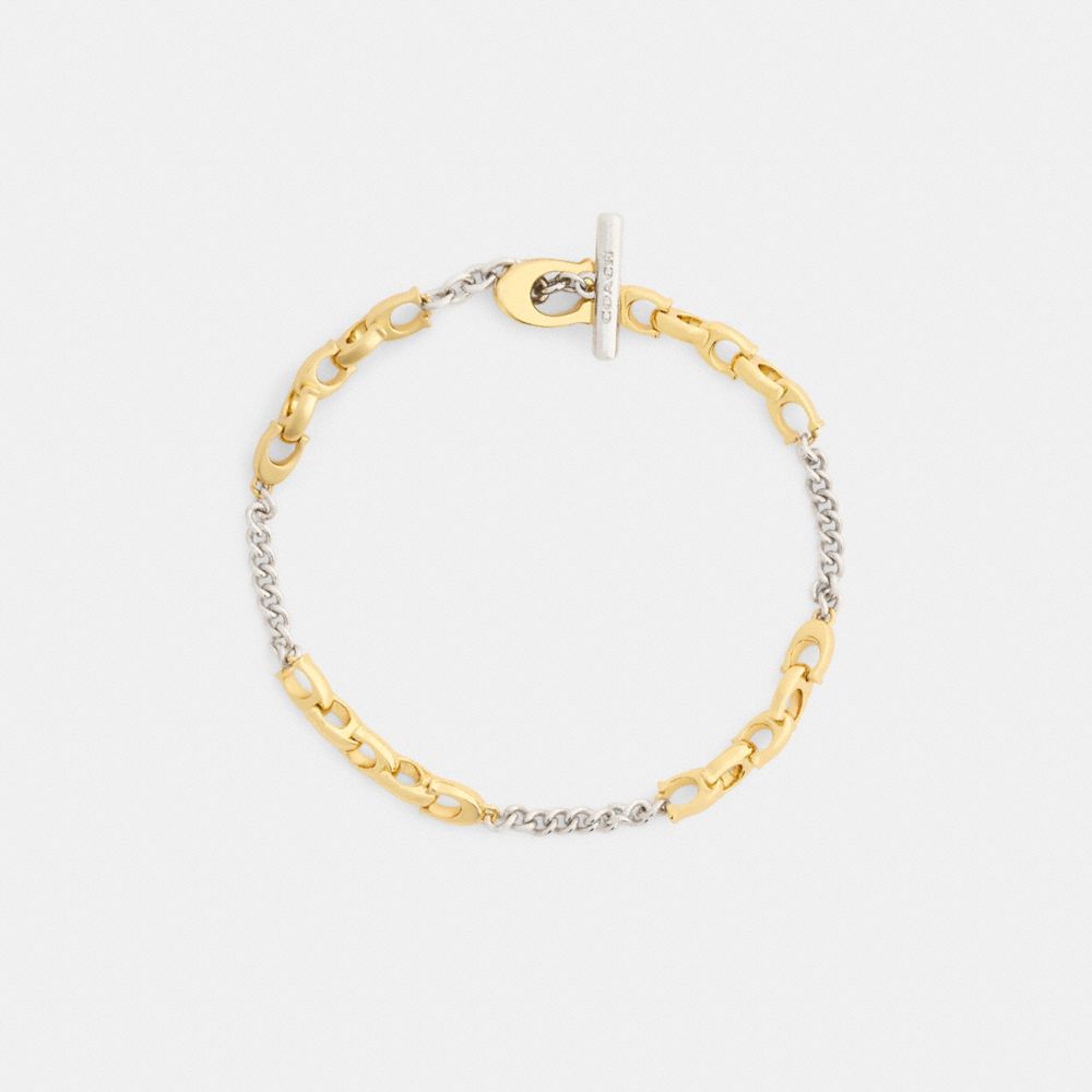 Coach Linked C Bracelet Gold Silver