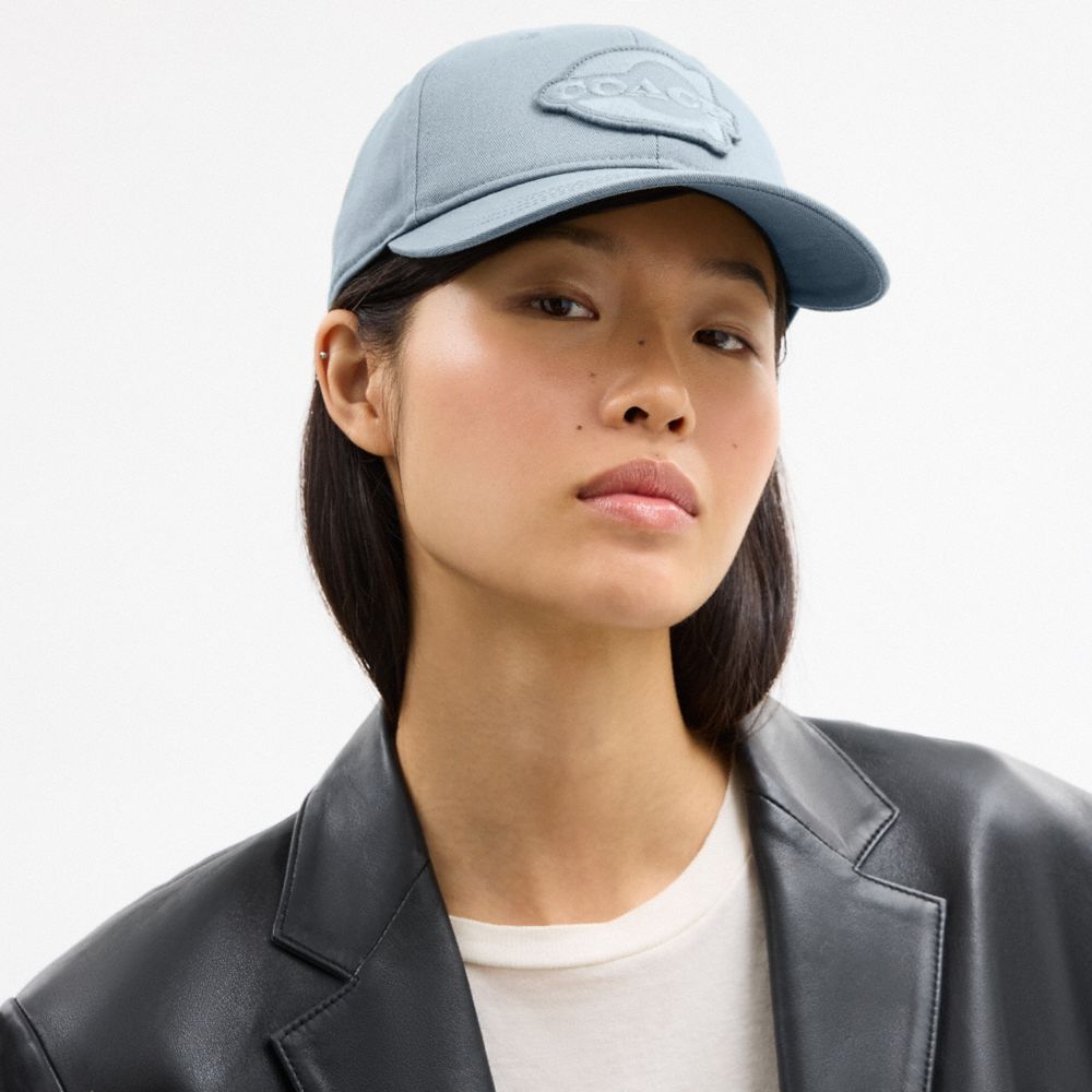 Coach Soho Flat Brim Baseball Hat Sea Mist