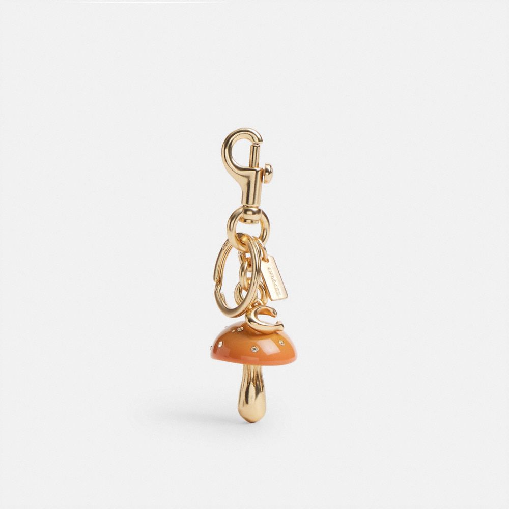 Coach Mushroom Bag Charm Gold Mustard