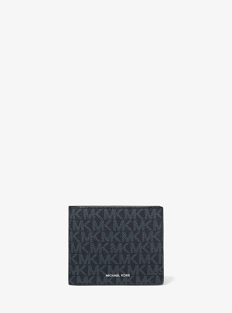 Michael Kors Cooper Logo Billfold Wallet With Coin Pouch Admrl-Plblue