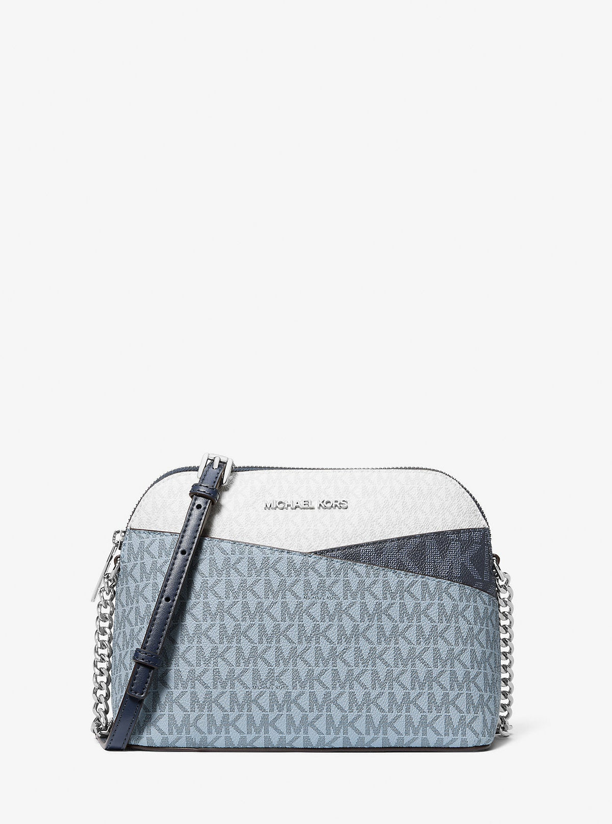 Michael Kors Jet Set Travel Color-Block Signature Logo Crossbody Bag Admirl Multi