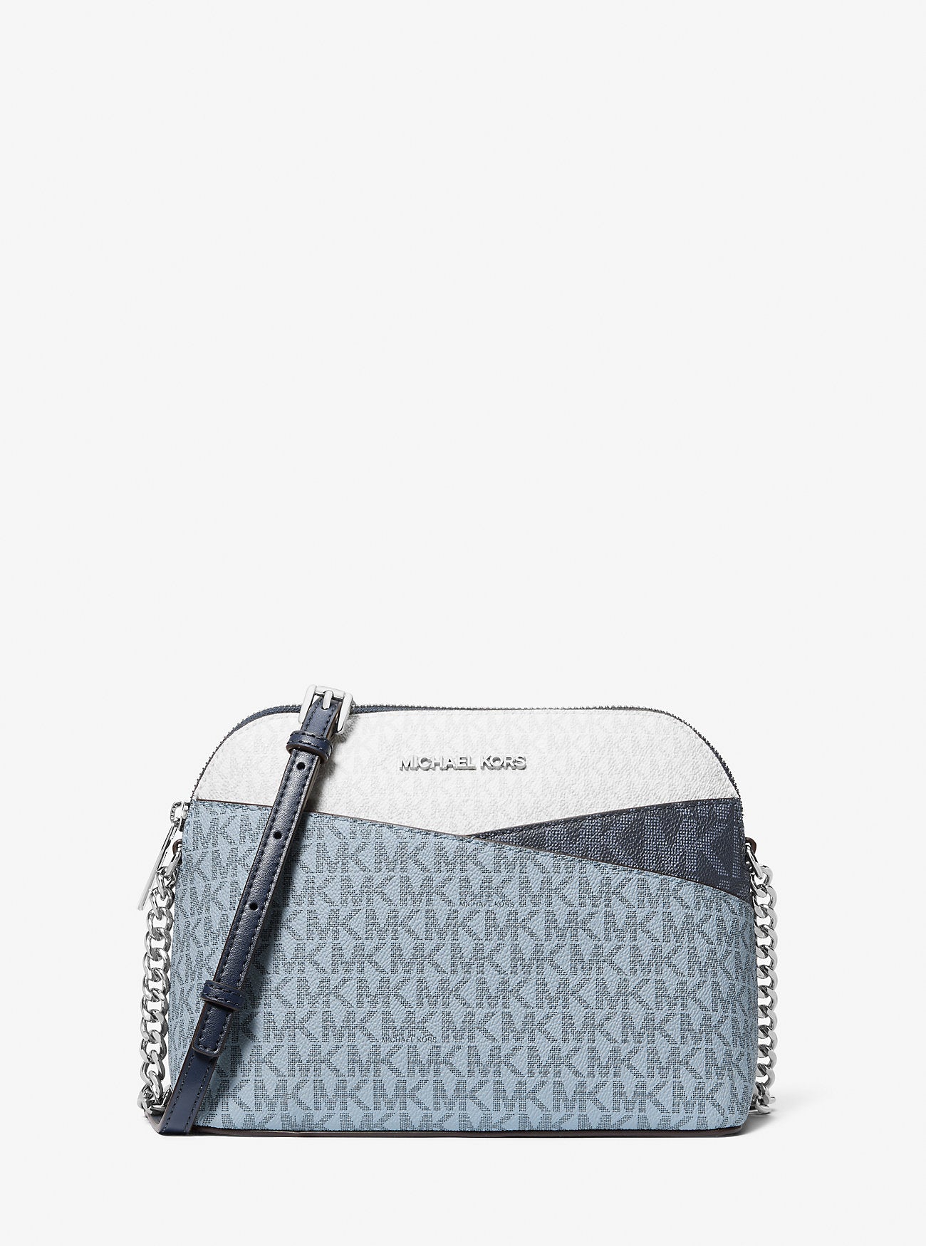 Michael Kors Jet Set Travel Color-Block Signature Logo Crossbody Bag Admirl Multi