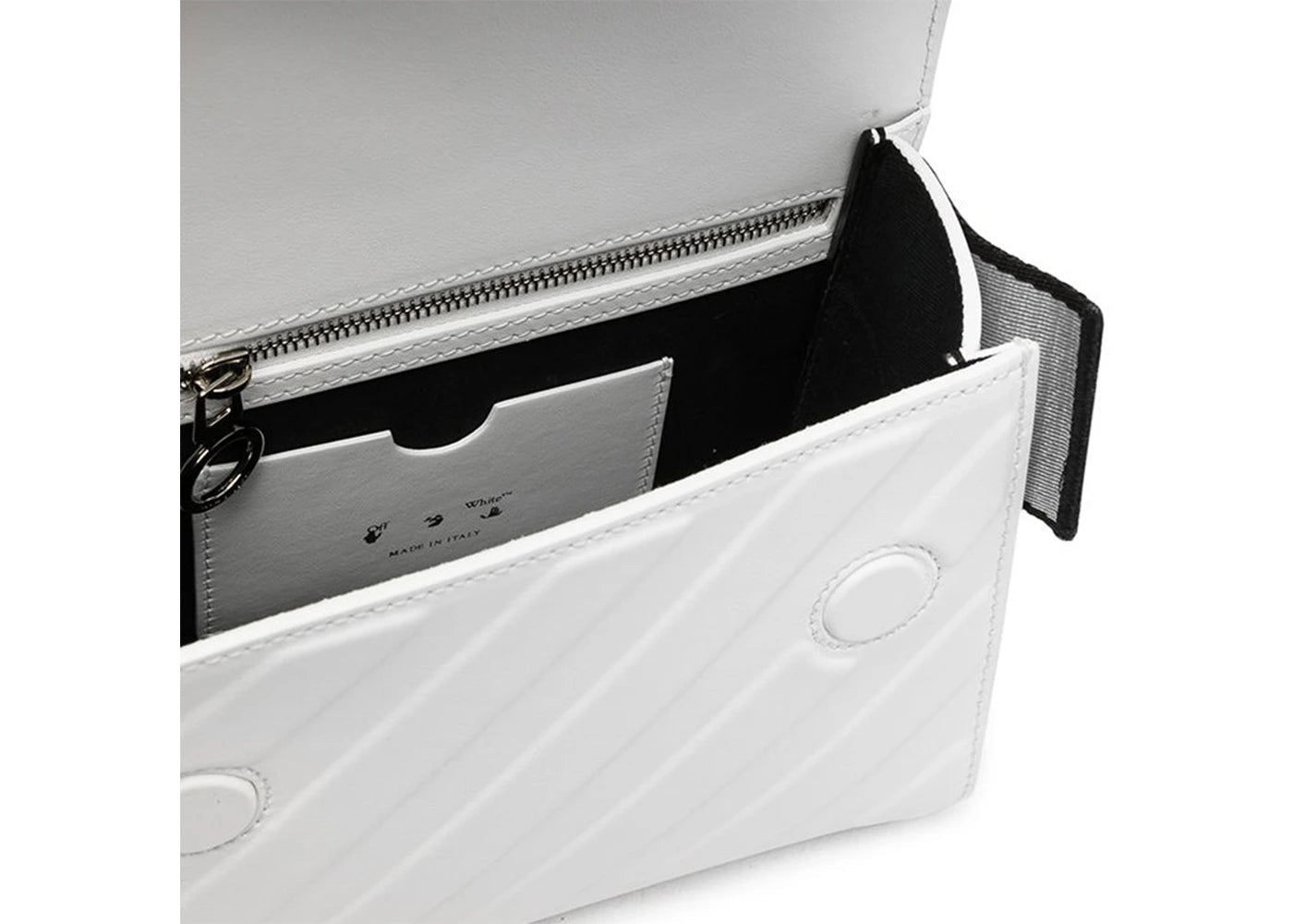 Off-White Binder 18 Shoulder Bag Ss22 Diag Embossed White Black