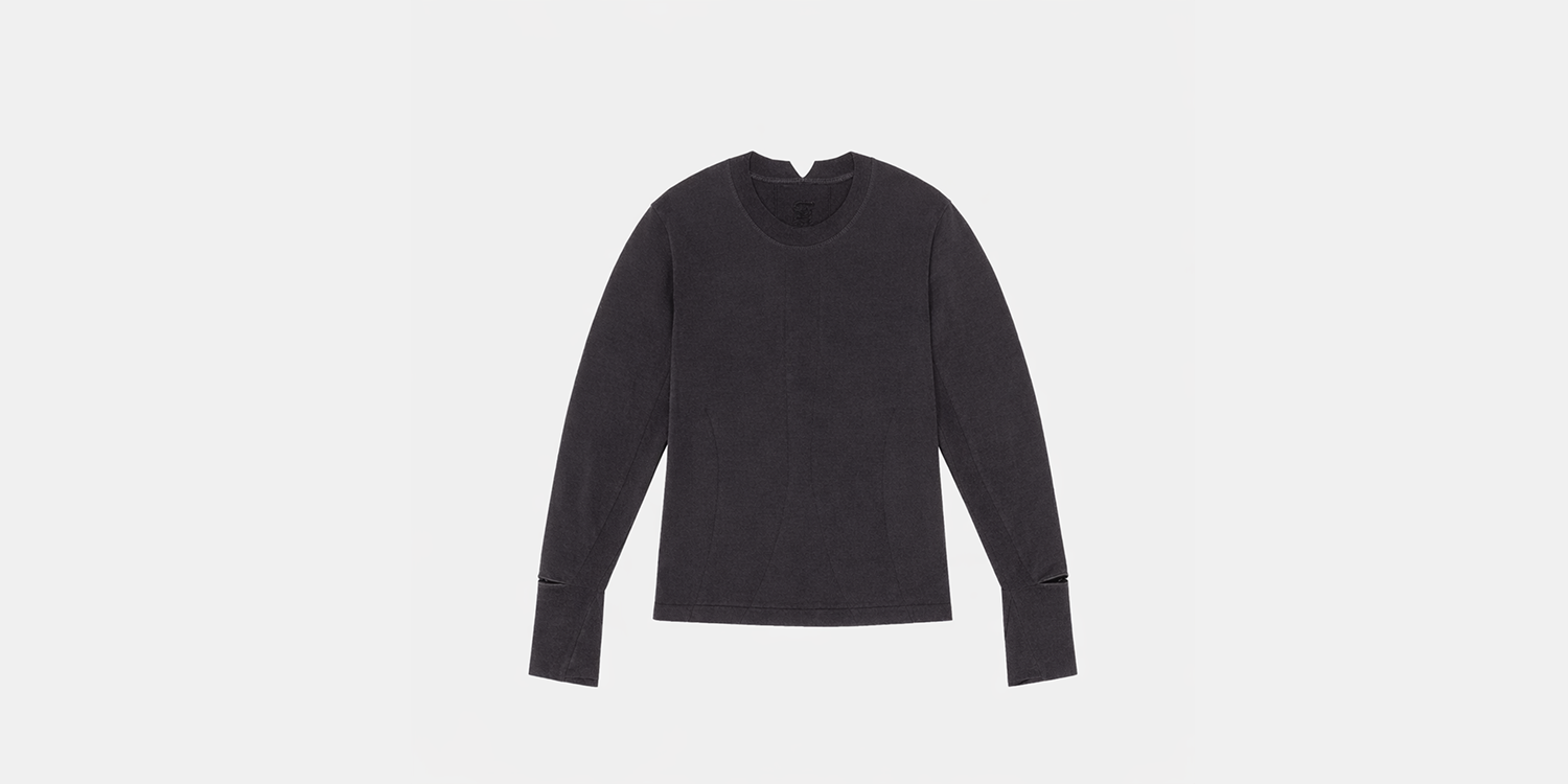 Bandit Womens Seamless Wool Blend Long Sleeve Shadow