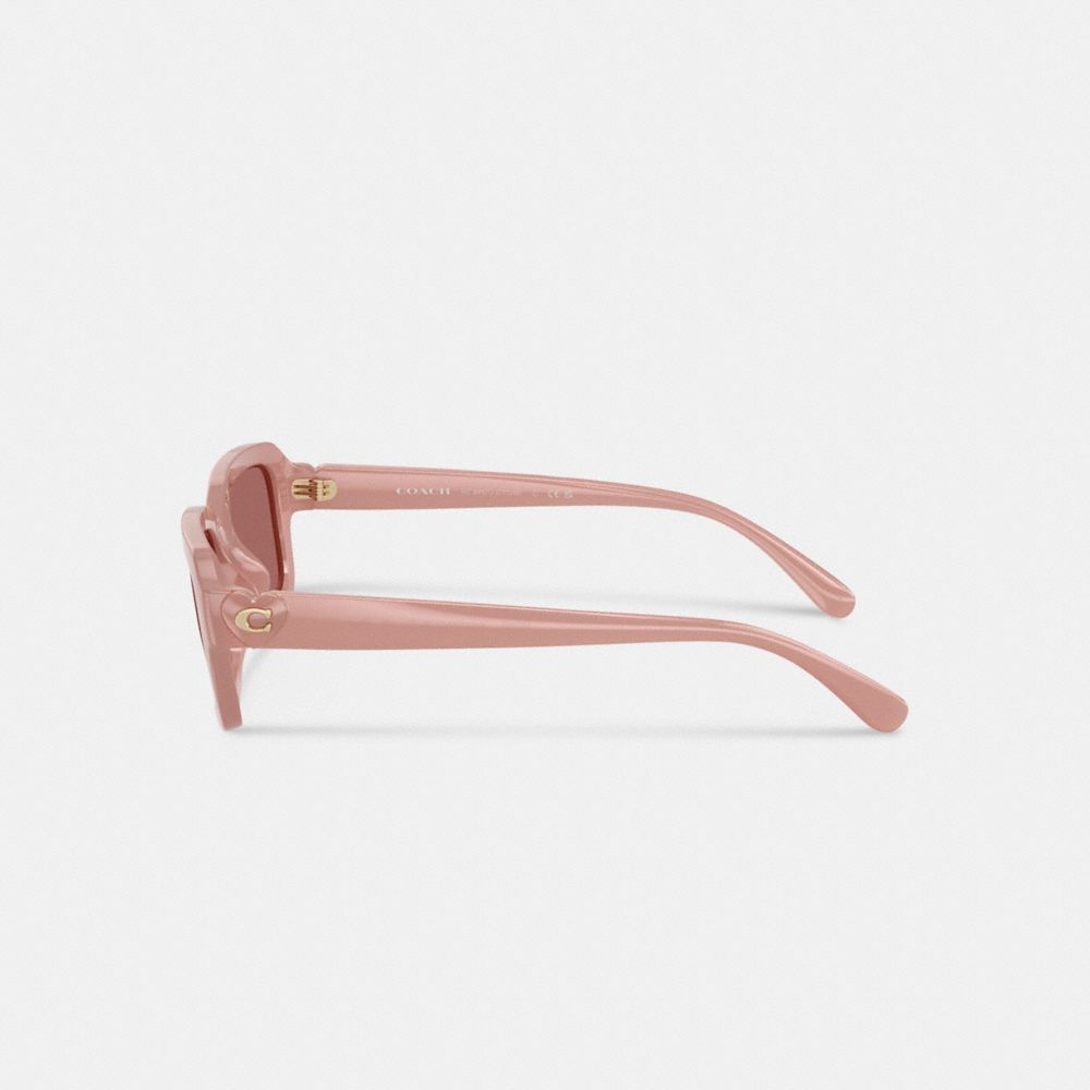 Coach C Heart Narrow Square Sunglassses Pink