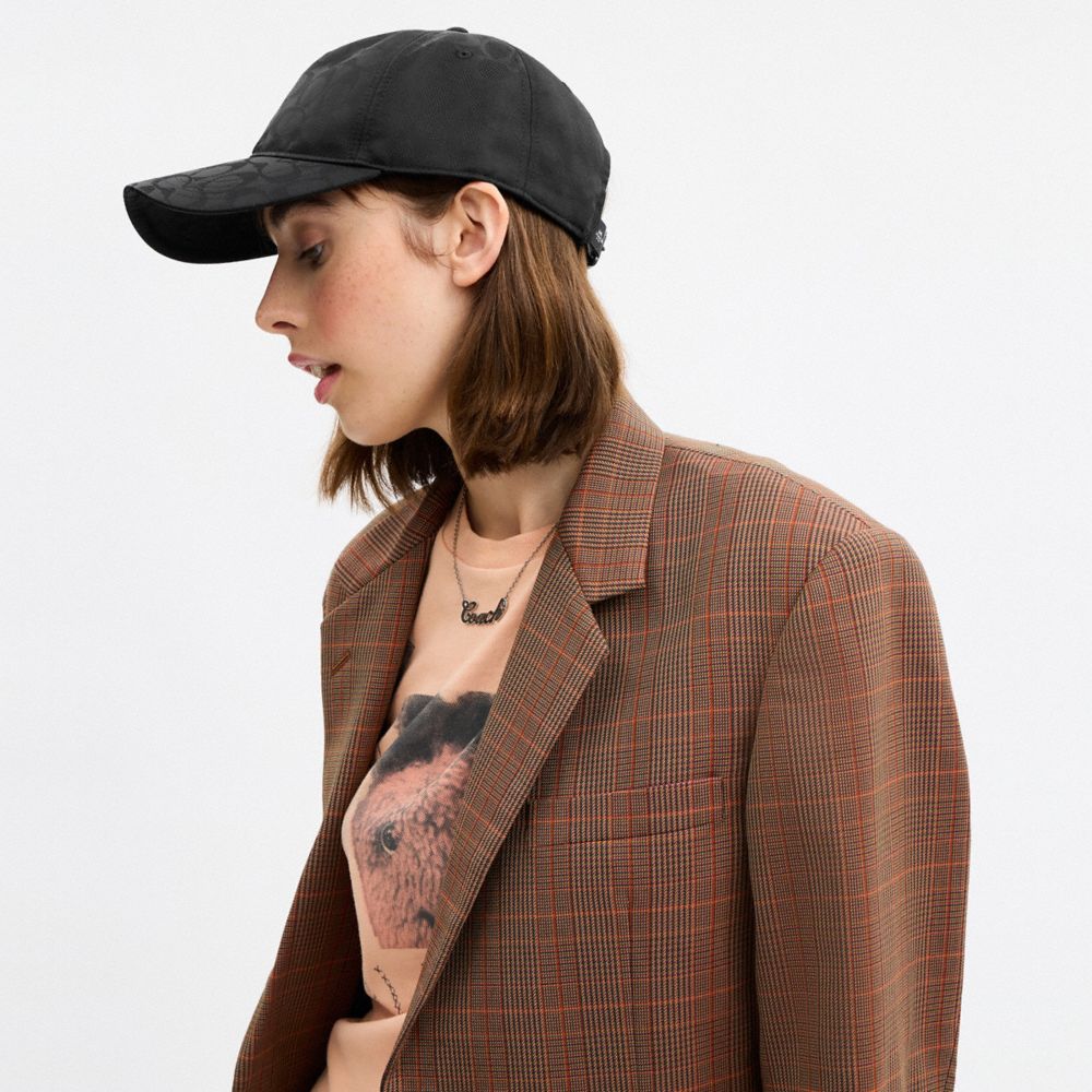 Coach Tonal Signature Baseball Hat Black