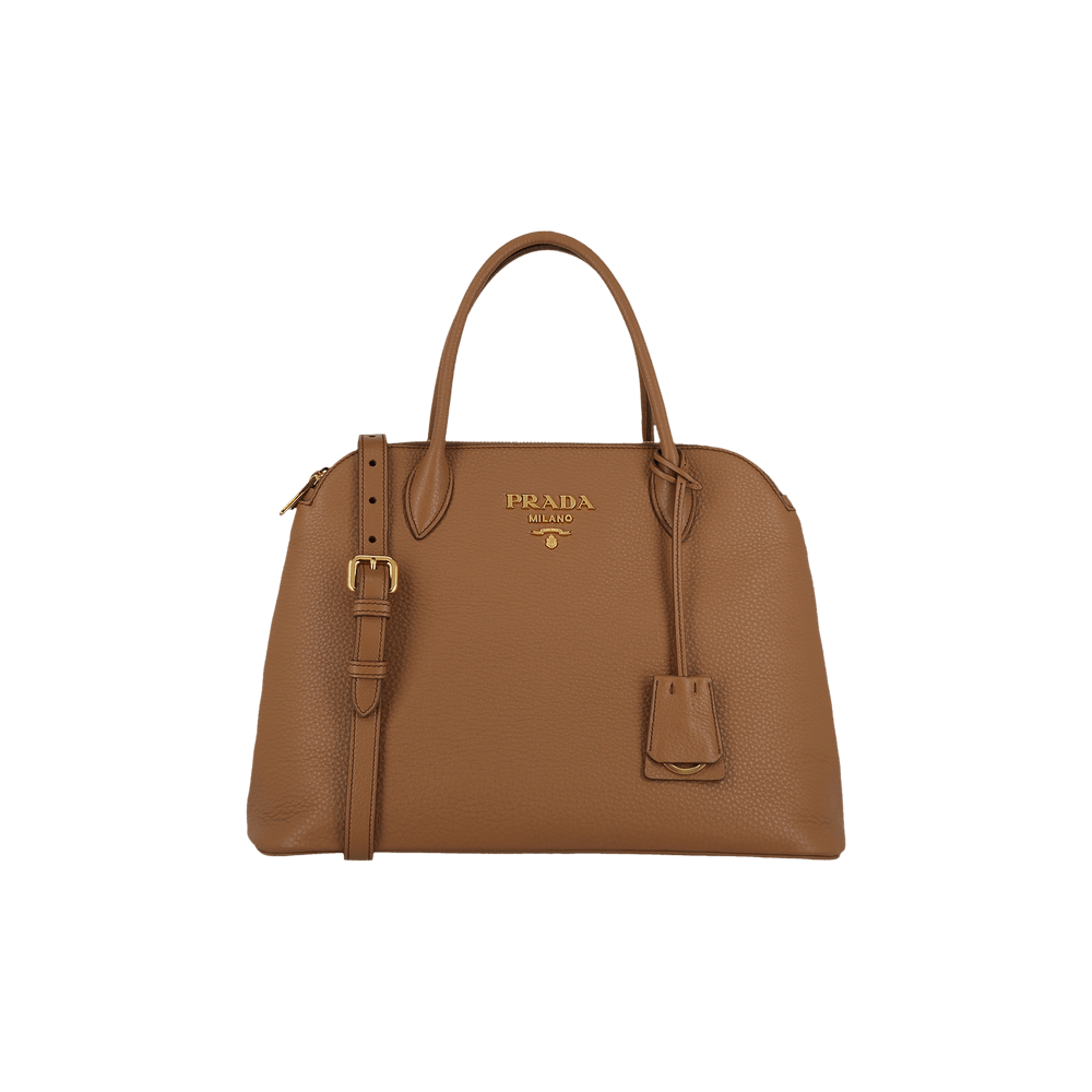 Camel Leather Shoulder Bag