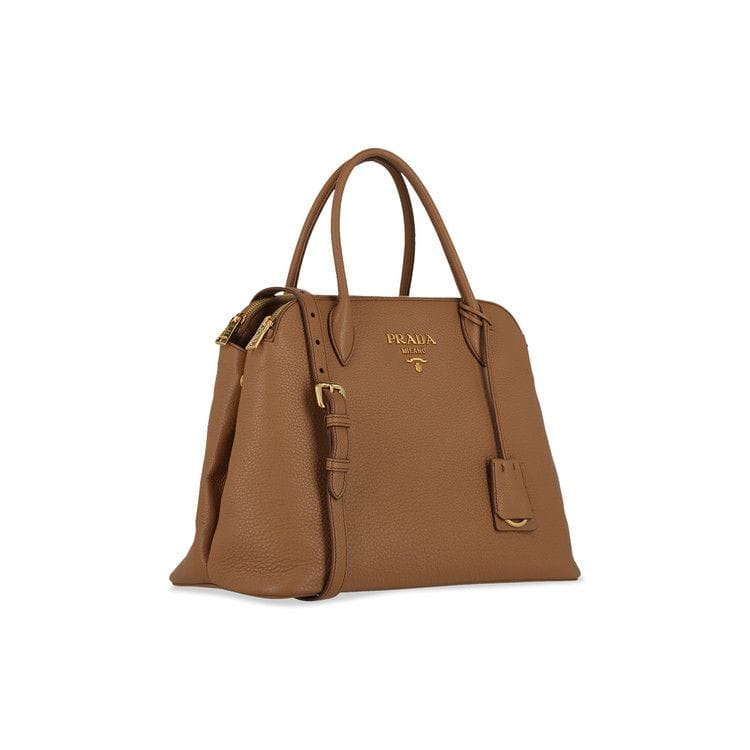 Camel Leather Shoulder Bag