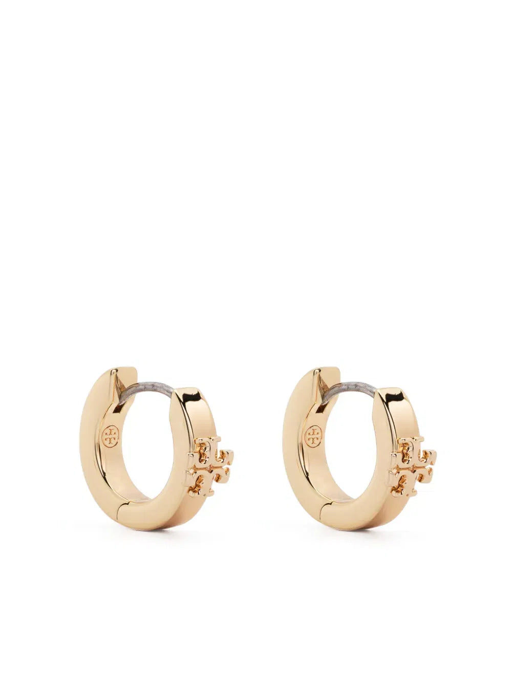 Double T-motif polished earrings