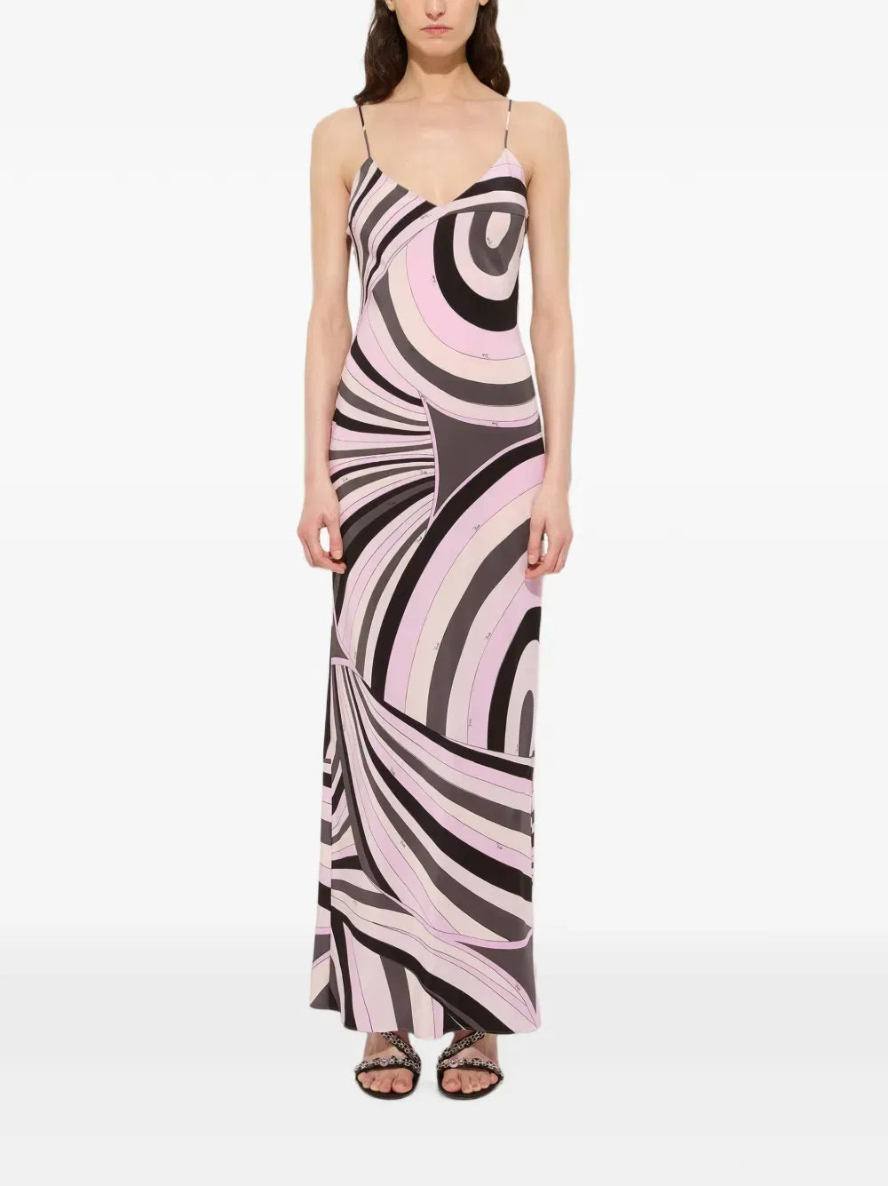 Iride-print maxi dress