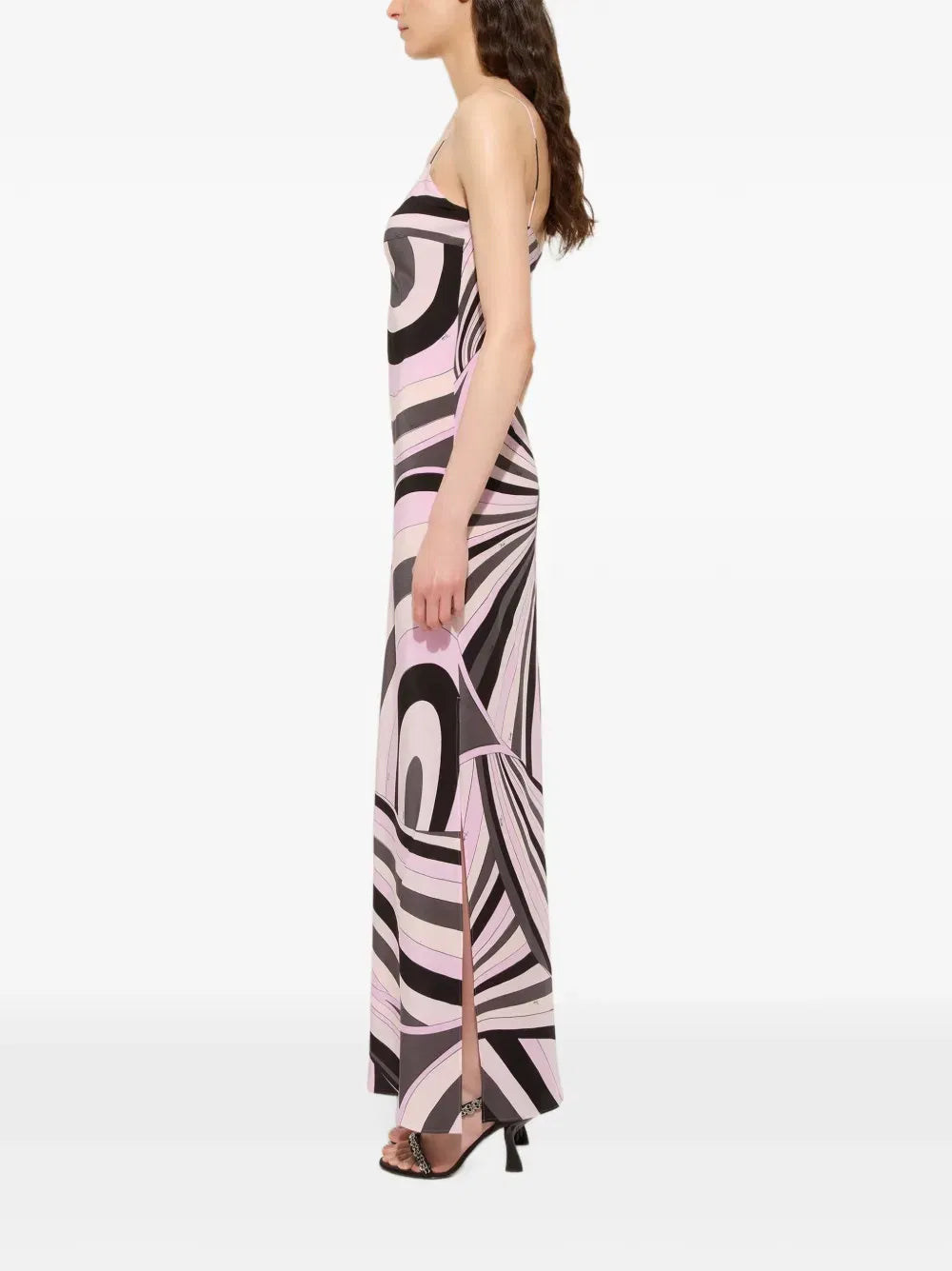 Iride-print maxi dress