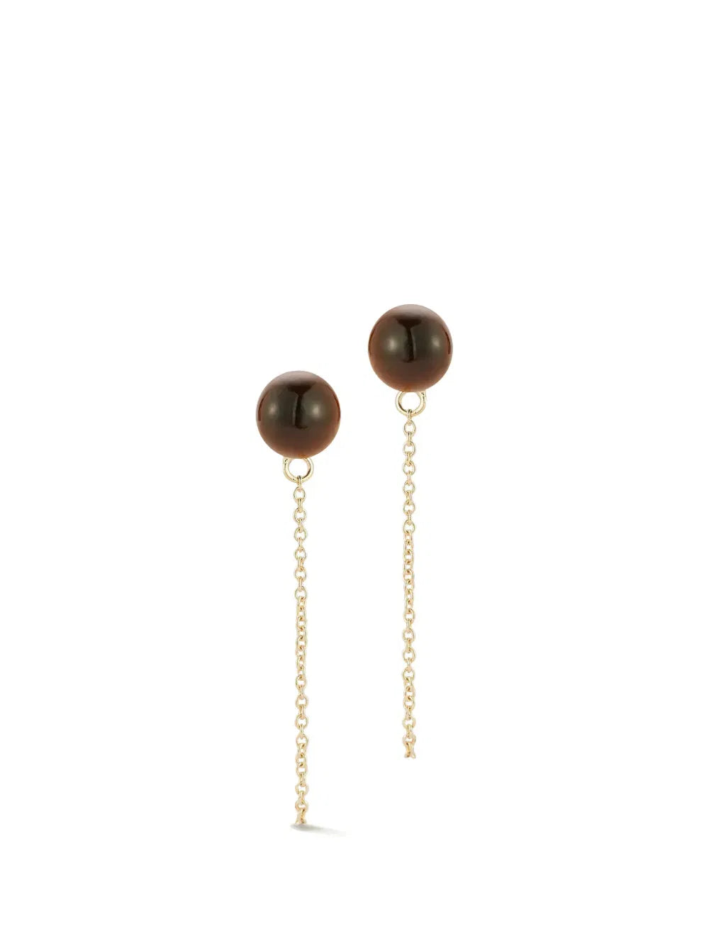 14kt yellow gold tiger eye earrings