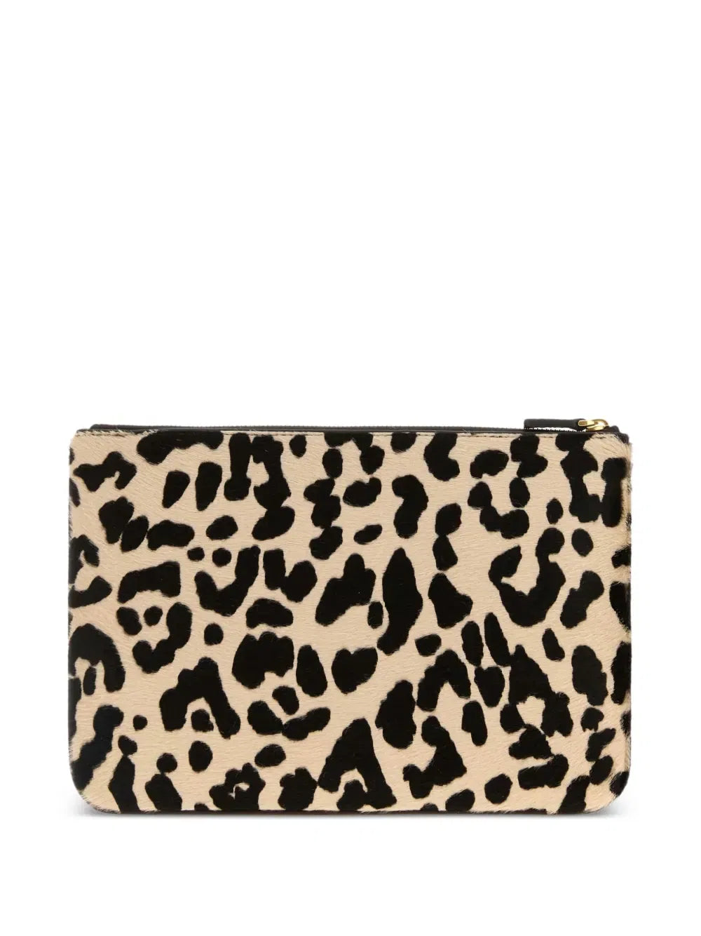 VLogo leopard-print clutch bag