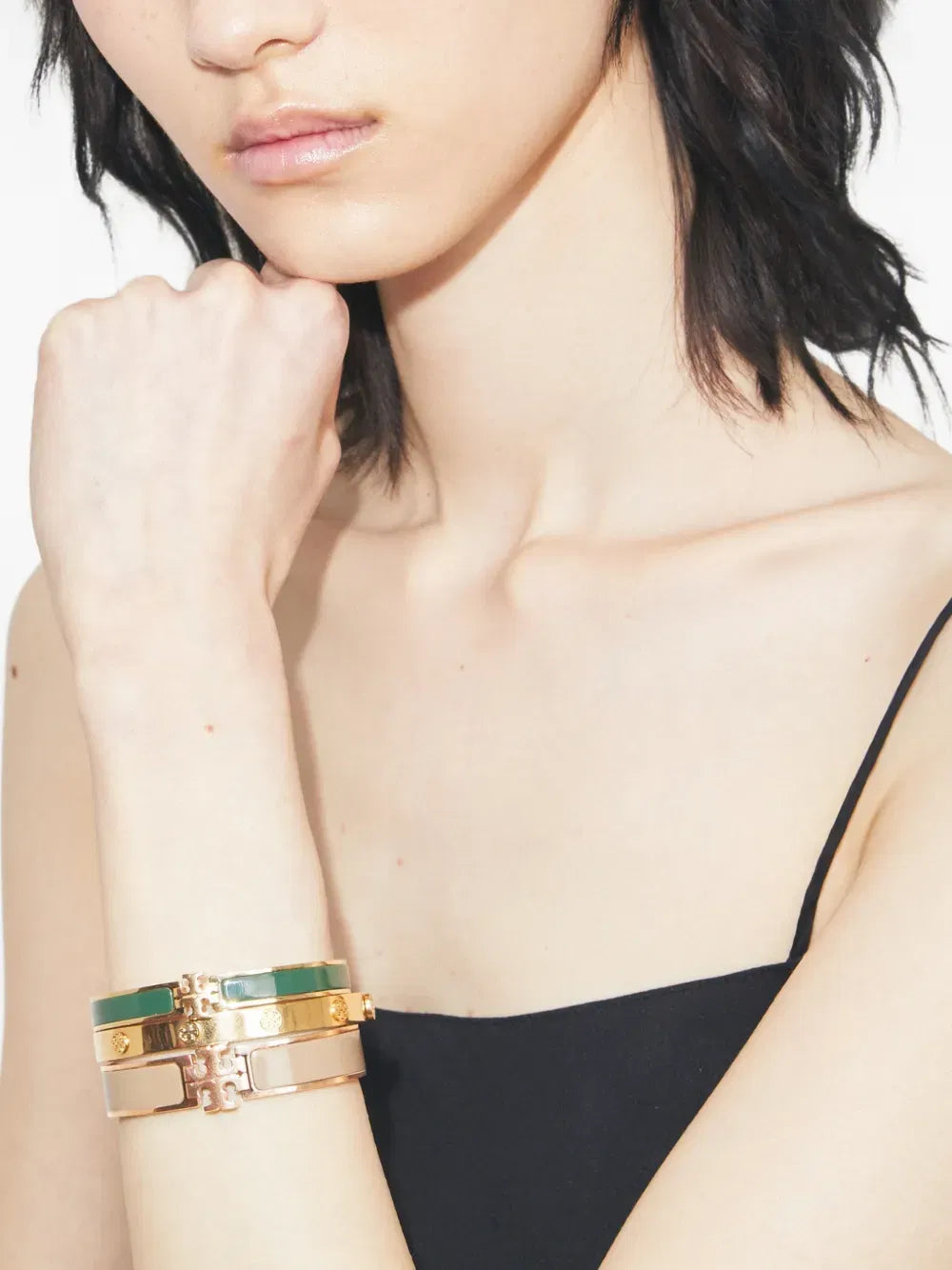 Kira enamel-detail bracelet