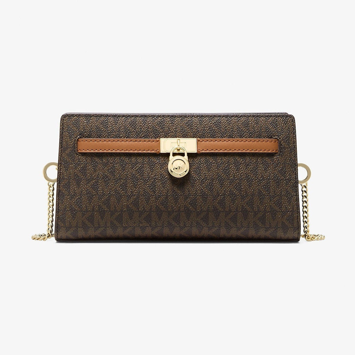 Michael Kors Hamilton Moderne Extra-Small Signature Logo Convertible Crossbody Bag Brn-Acorn