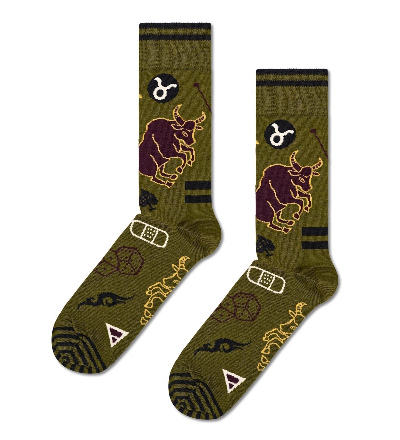 Happy Socks Unisex Taurus Crew Length Socks for Women and Men
