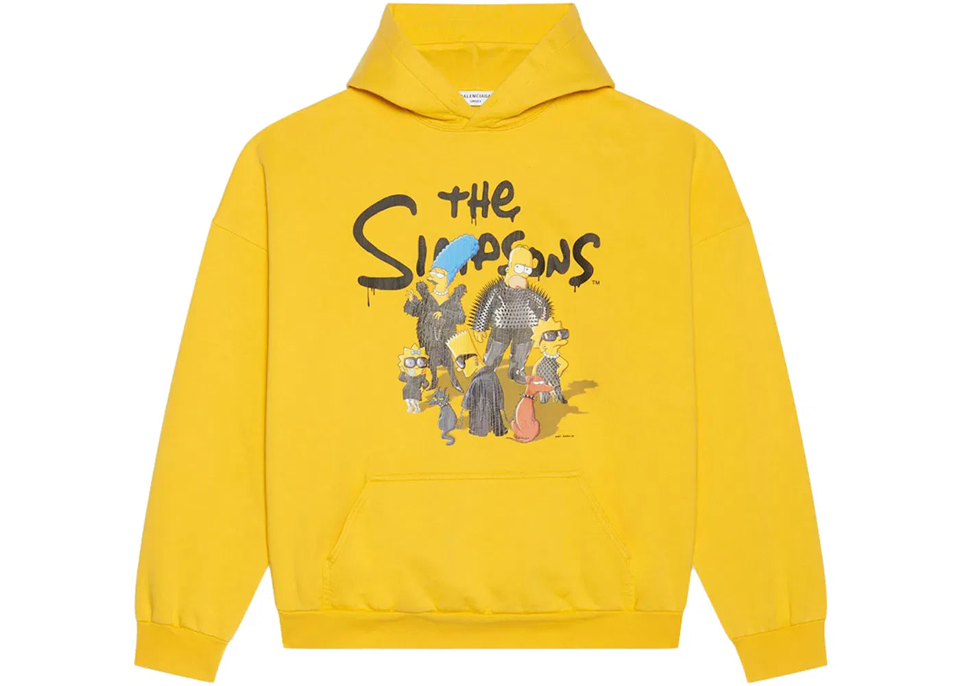 Balenciaga x The Simpsons Womens Wide Fit Hoodie Yellow
