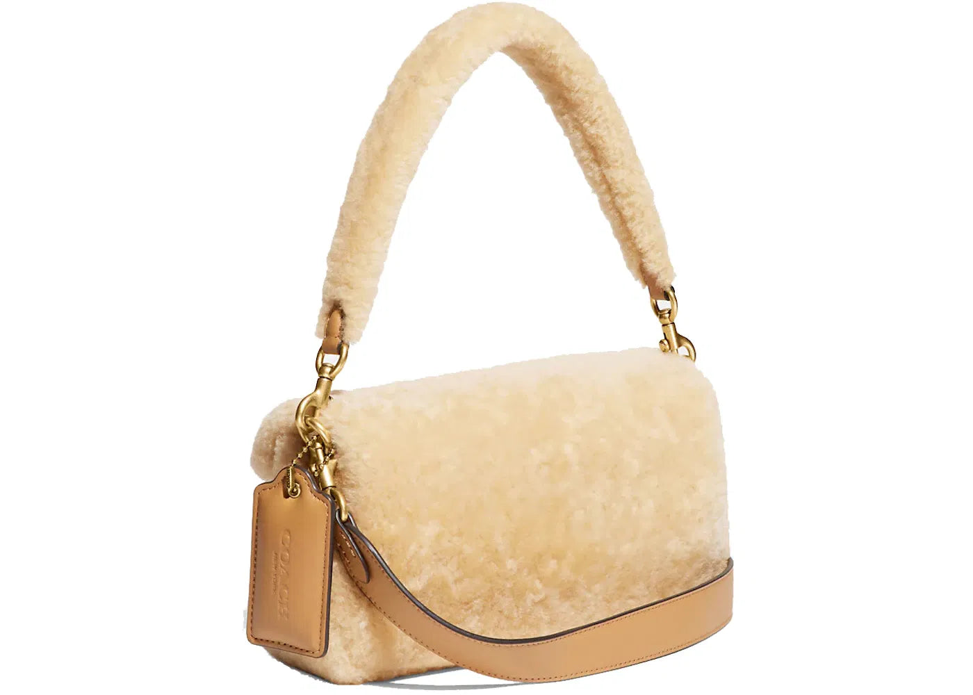Coach Pillow Tabby 26 Shoulder Bag Shearling Green