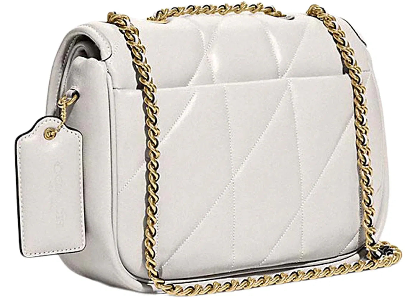Coach Shoulder Bag with Quilting Pillow Madison Chalk