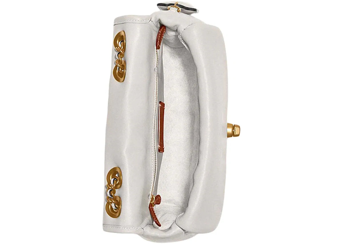 Coach Shoulder Bag with Quilting Pillow Madison Chalk