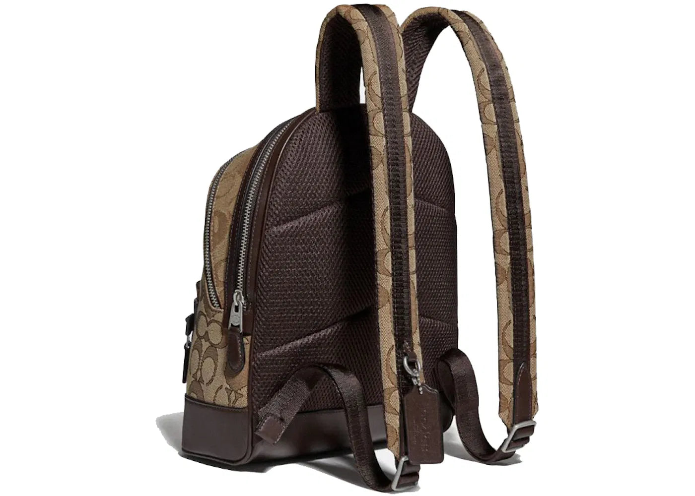 Coach x Bape Academy Backpack 23 Signature Jacquard With Ape Head Light Antique Nickel/Khaki