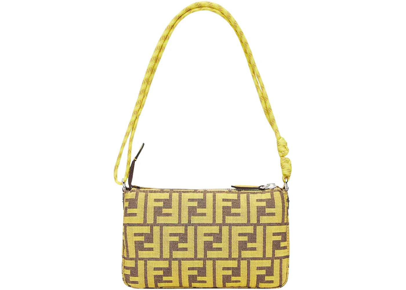 Fendi x FRGMT x Pokemon FF Fabric Bag Baguette Pouch Yellow