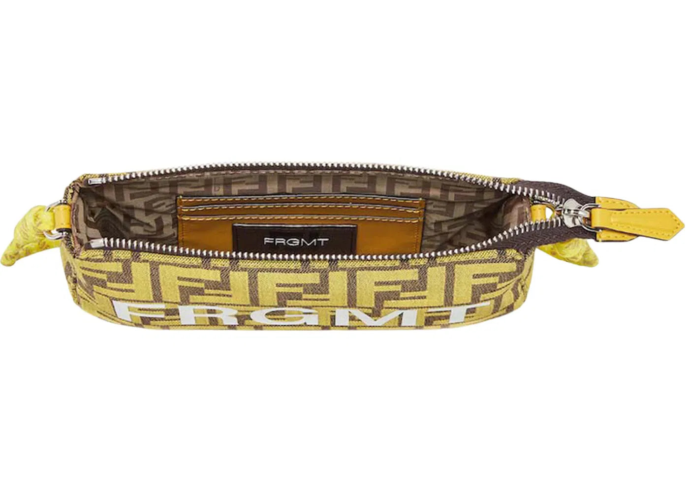 Fendi x FRGMT x Pokemon FF Fabric Bag Baguette Pouch Yellow