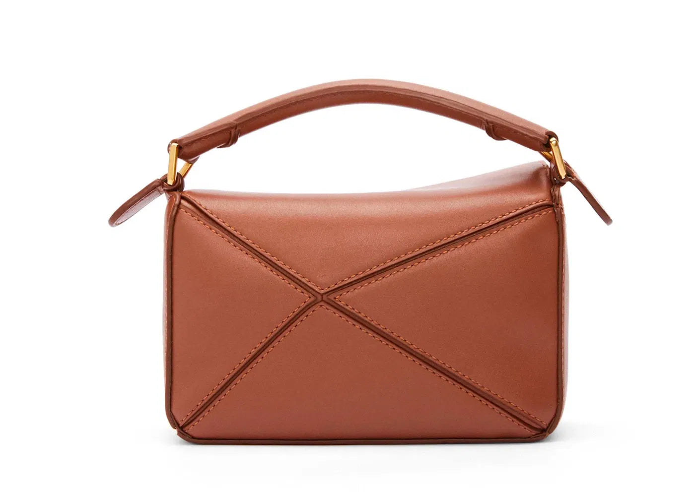 LOEWE x Howls Calcifer Mini Puzzle Bag In Satin Calfskin Rust