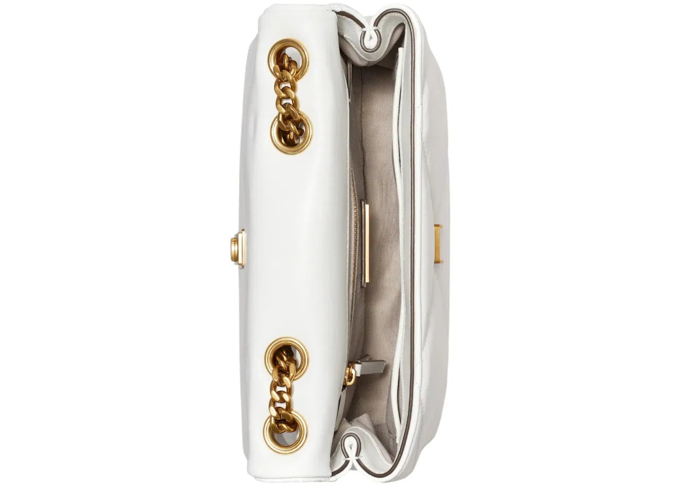 Tory Burch Kira Diamond Quilt Small Convertible Shoulder Bag Blanc