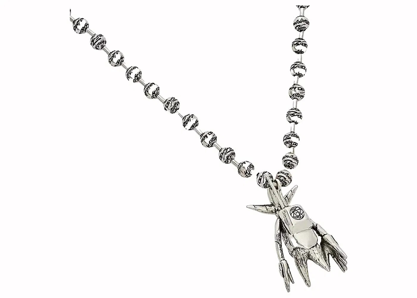 Marc Jacobs x Futura Pointman Necklace Silver-Plated Brass