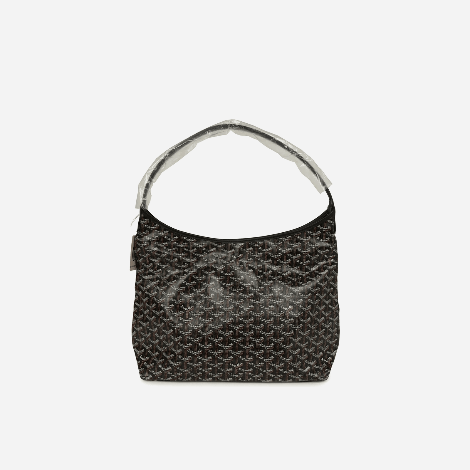 Goyard Goyardine Black Boheme Hobo Bag Palladium Hardware