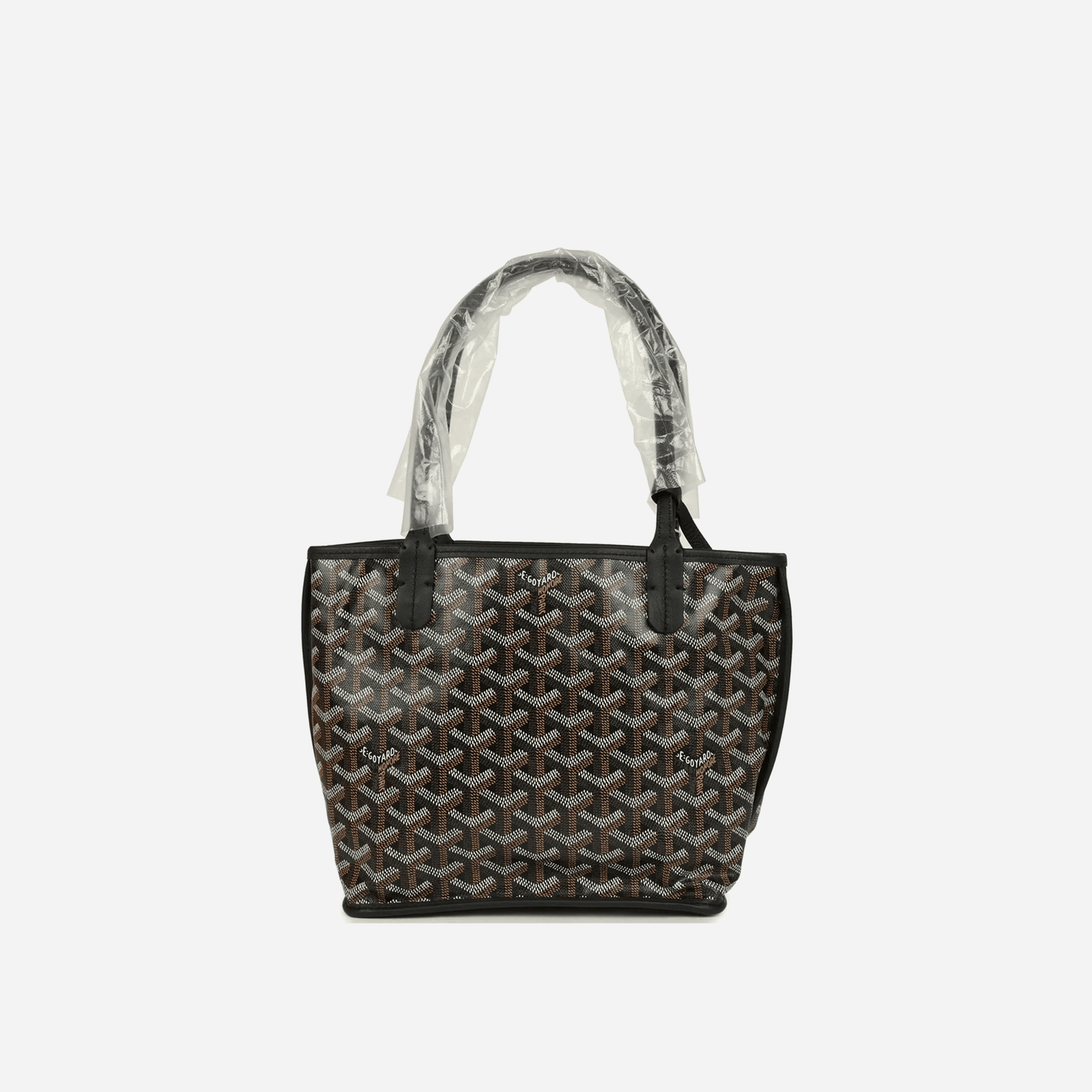Goyard Goyardine Anjou Black Mini Bag Palladium Hardware