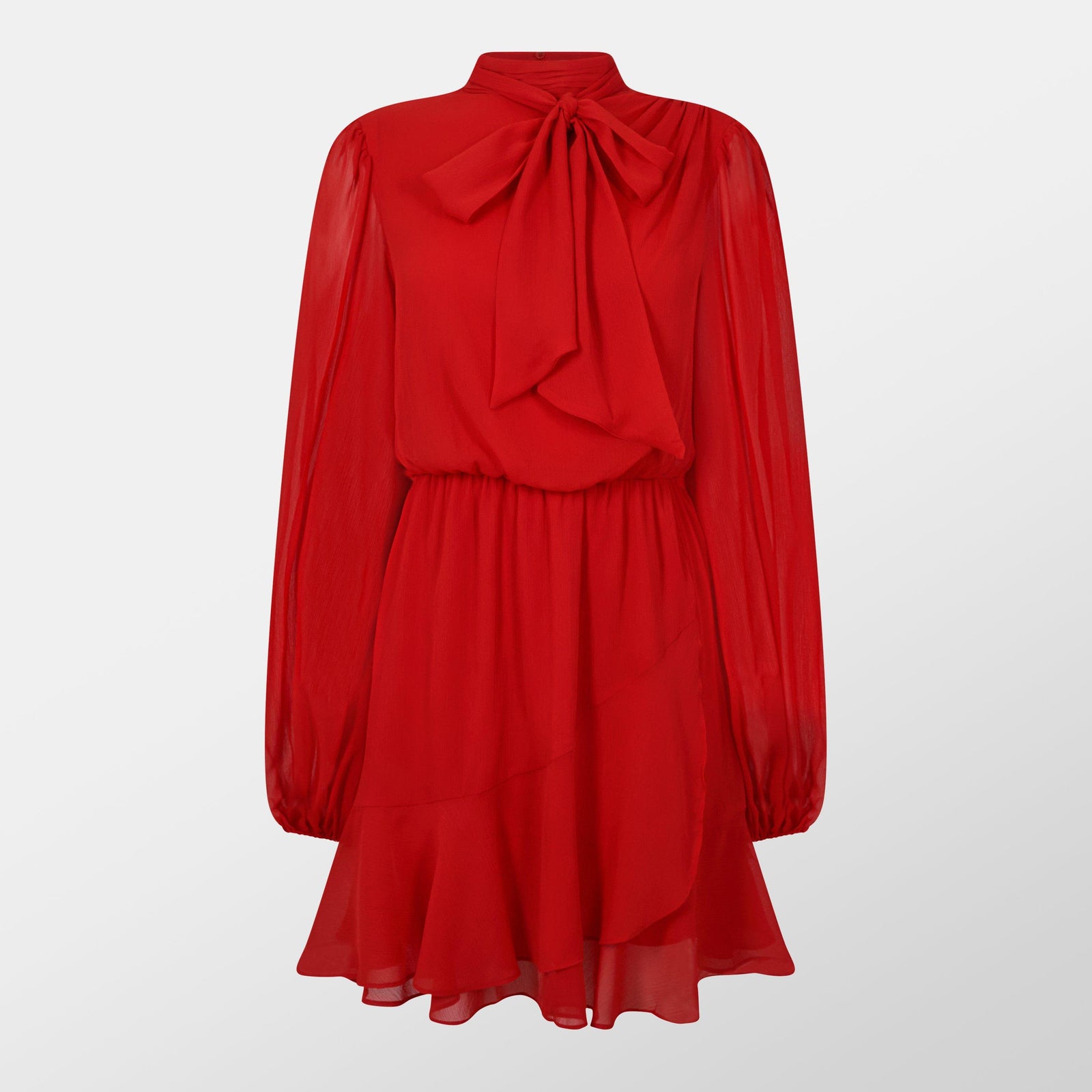 Zebrina Neck Tie Shift Dress