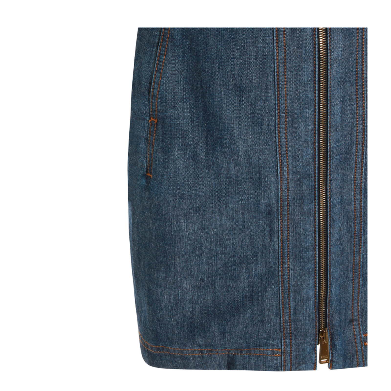 Navy Blue Chambray Dress