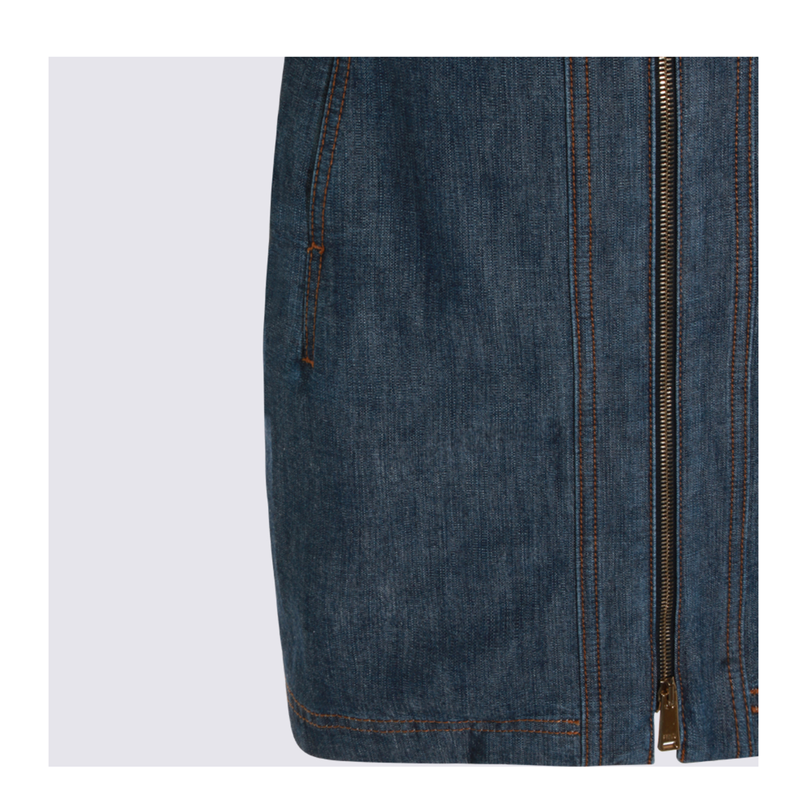 Navy Blue Chambray Dress