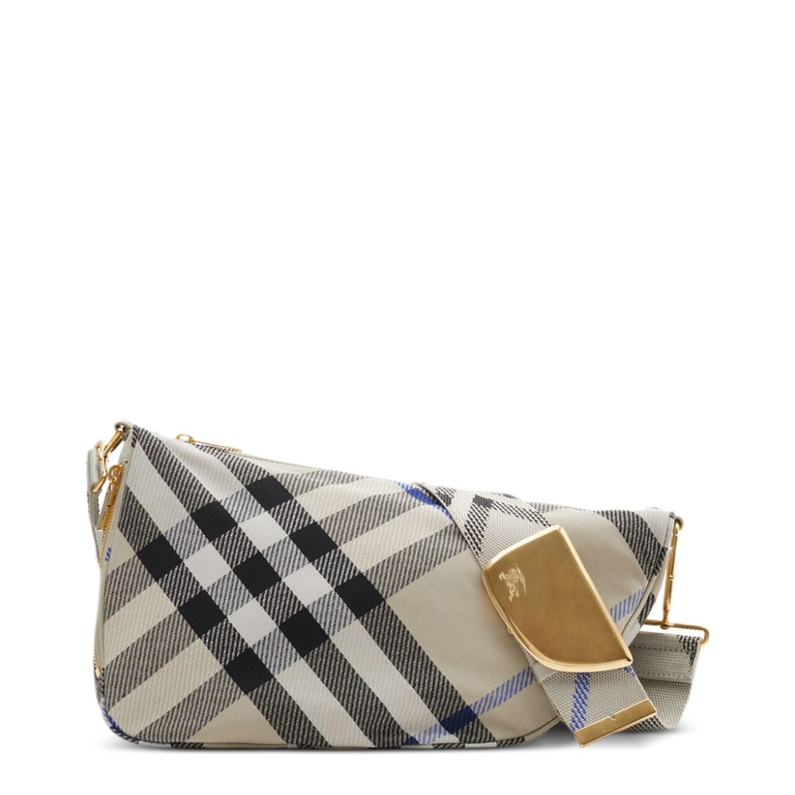 Medium Shield Checkered Crossbody Bag
