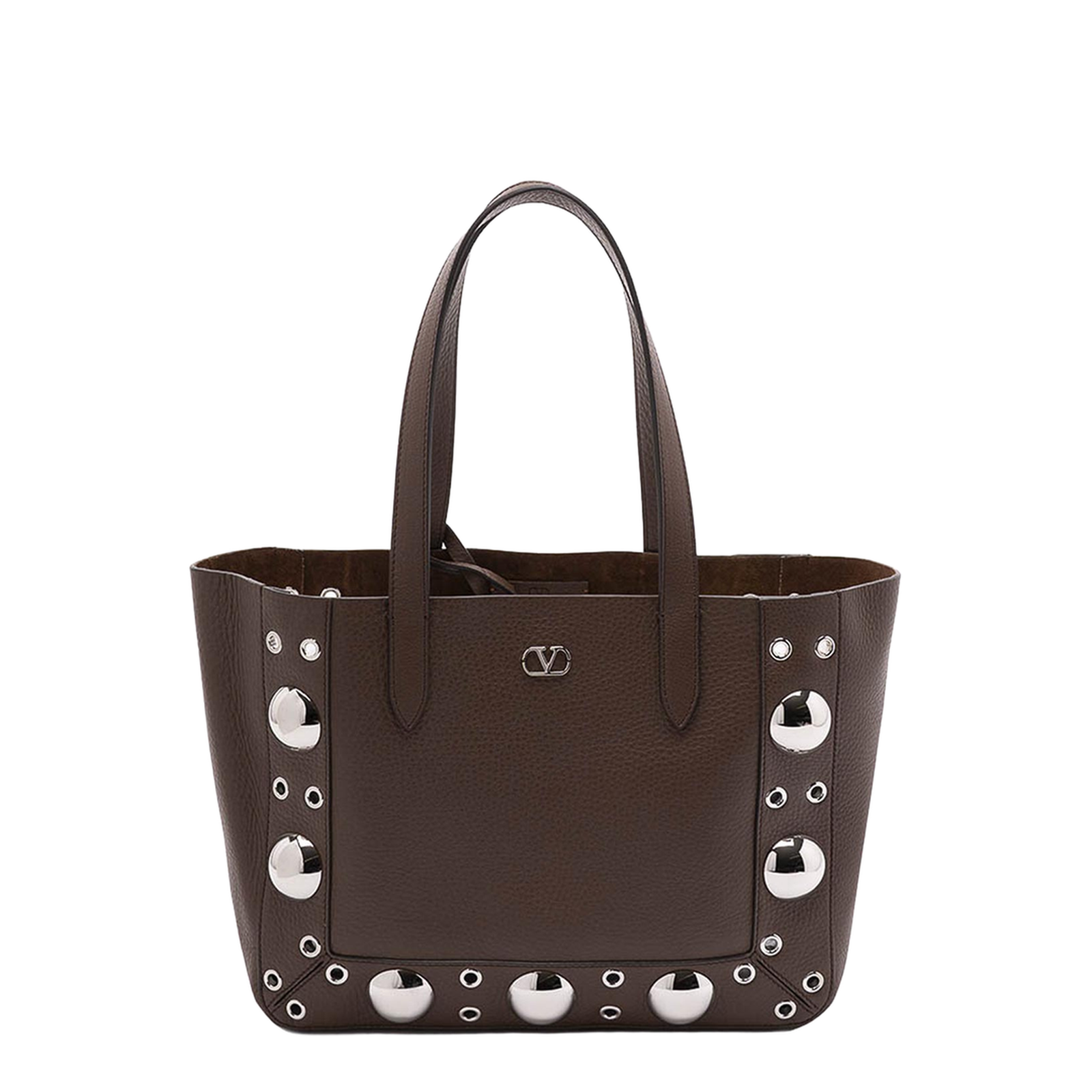 Brown Leather Small Shopping Bag