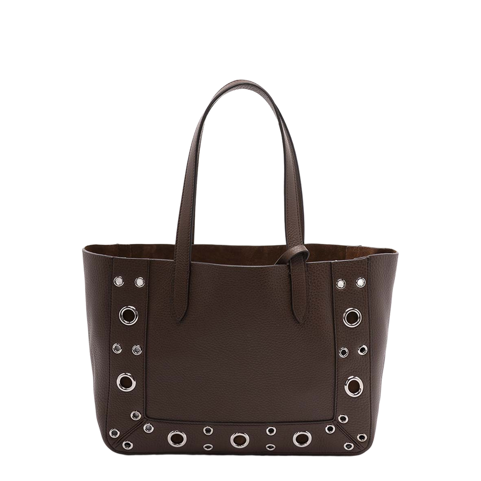 Brown Leather Small Shopping Bag