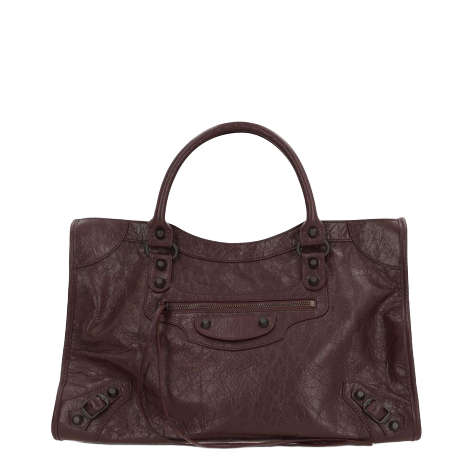 Le City Medium Arena Storico Lambskin Shoulder Bag - Dark Burgundy