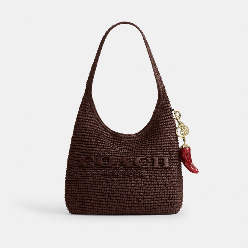 Coach Chili Pepper Bag Charm Brass Red