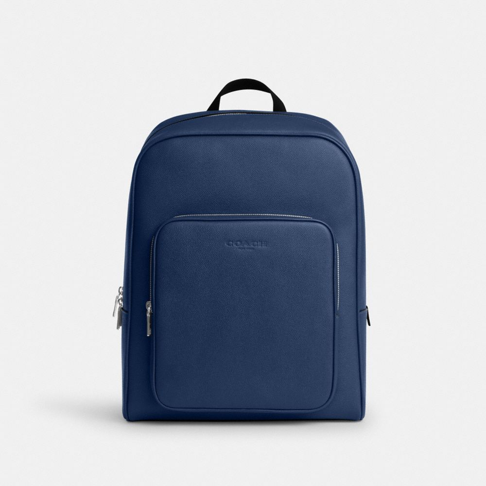Coach Aiden Backpack Silver Deep Blue