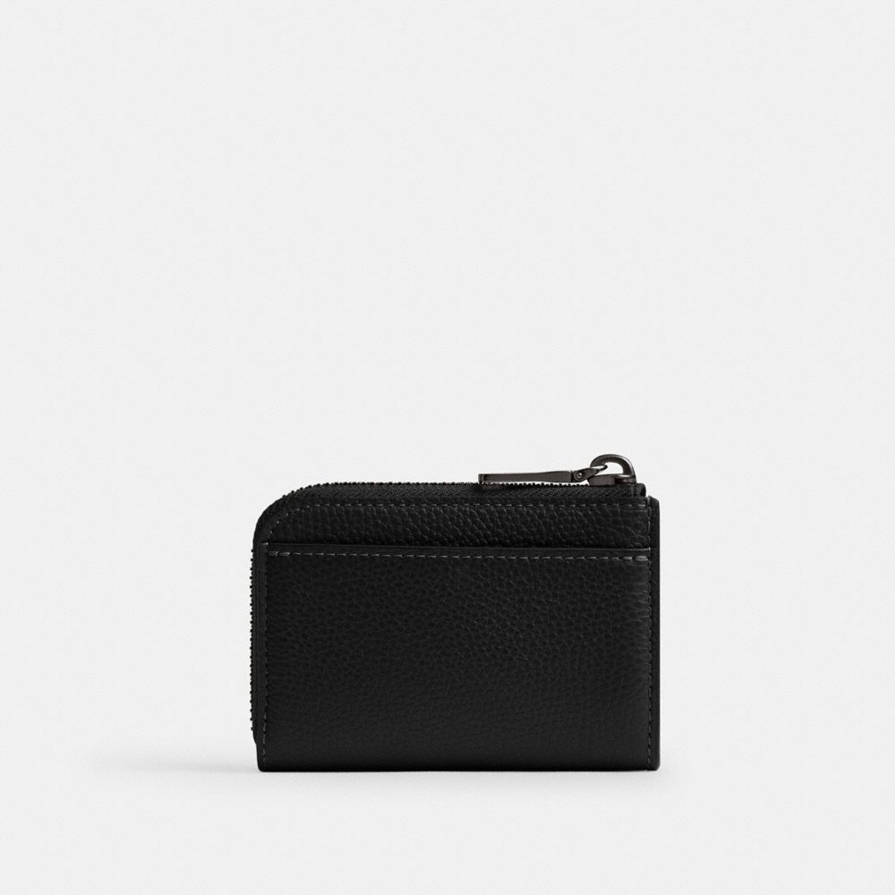 Coach L Zip Key Case Black