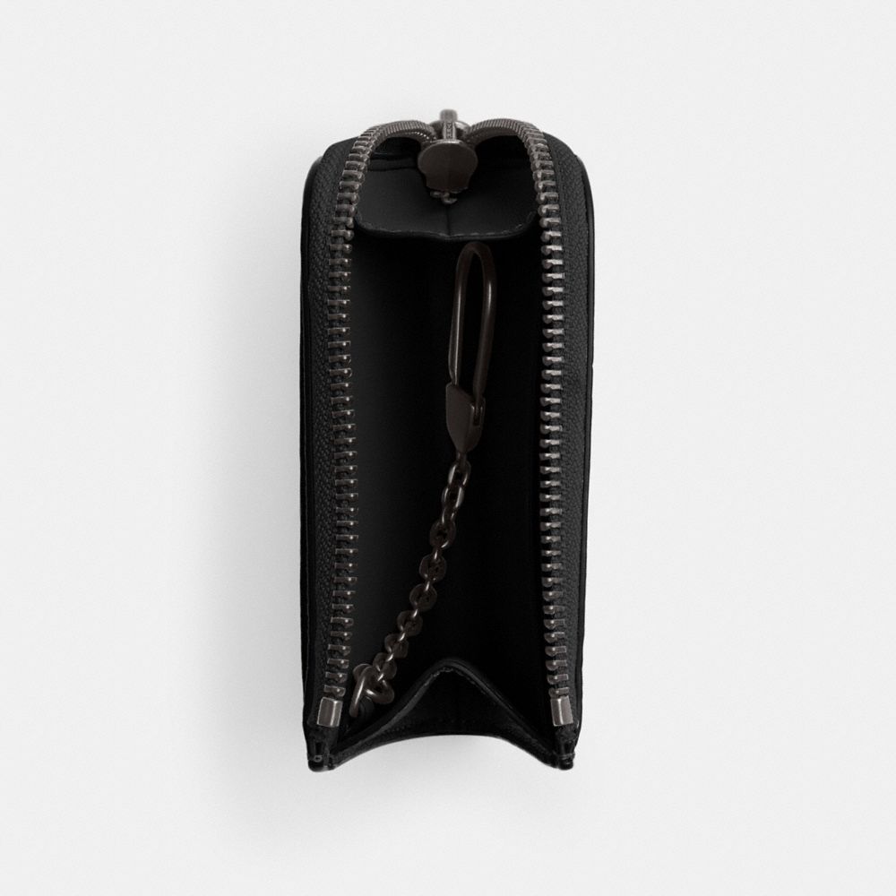 Coach L Zip Key Case Black
