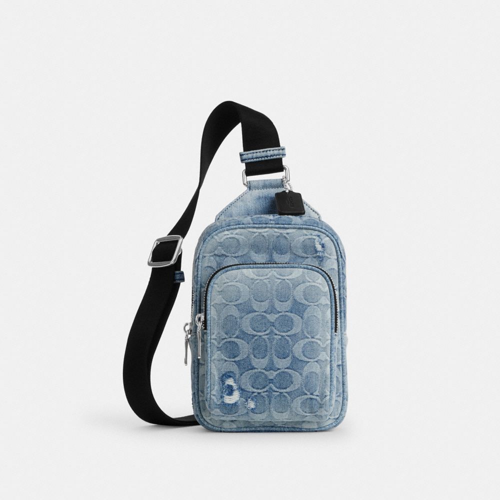 Racer Sling Pack In Loved Signature Denim