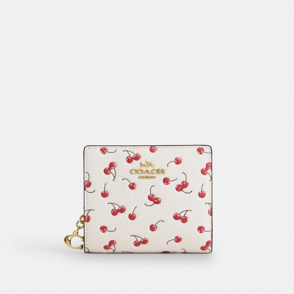 Snap Wallet With Cherry Print