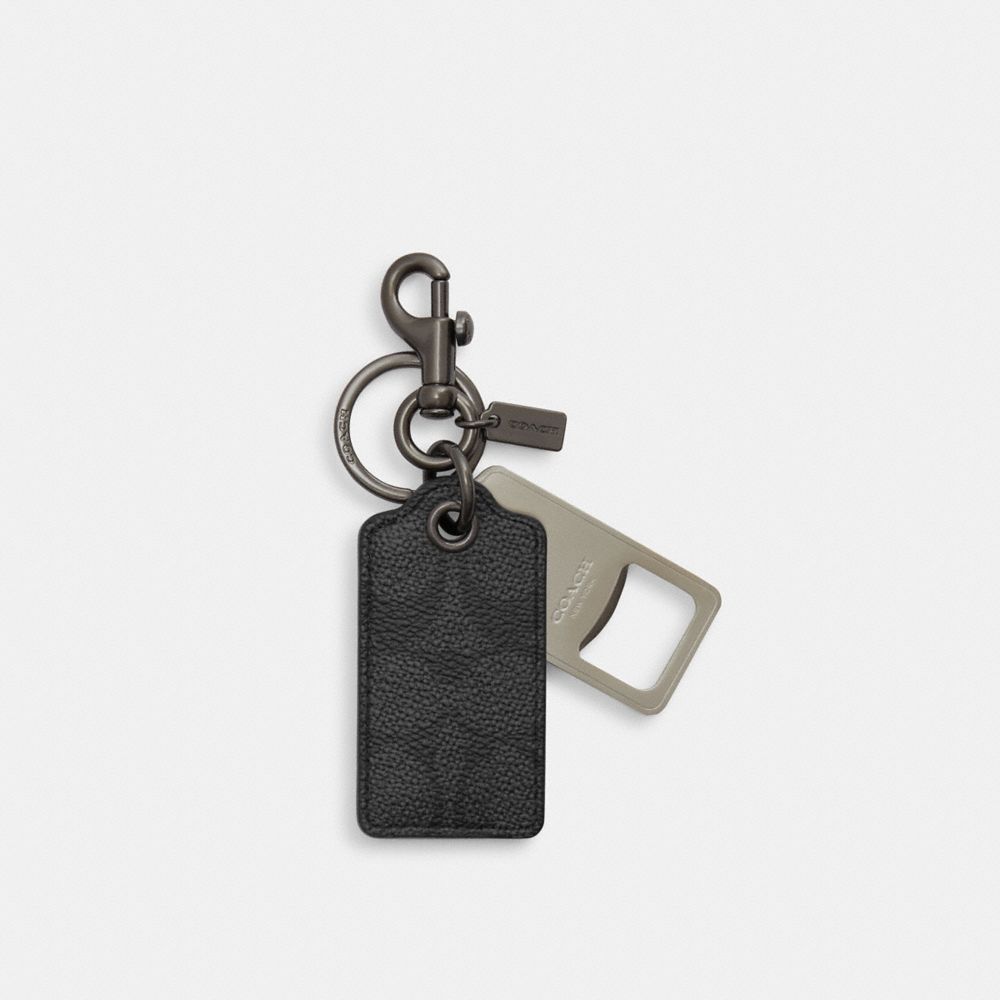 Bottle Opener Key Fob In Signature Canvas