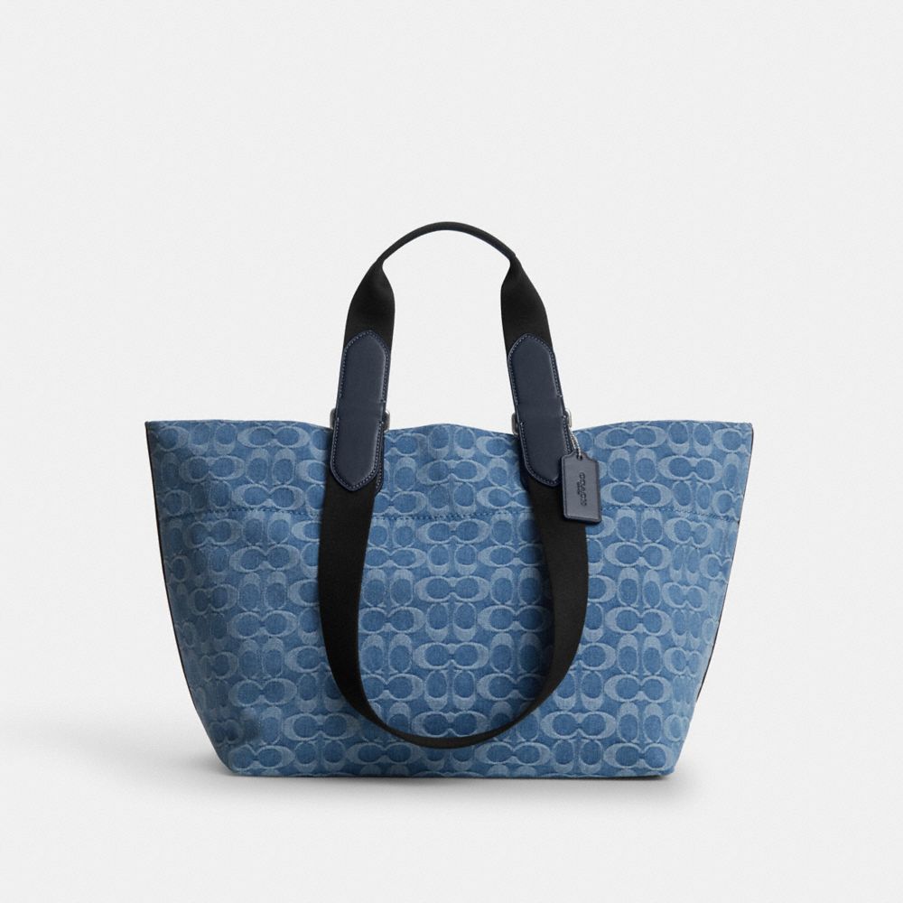 Small Tour Tote Bag In Signature Denim