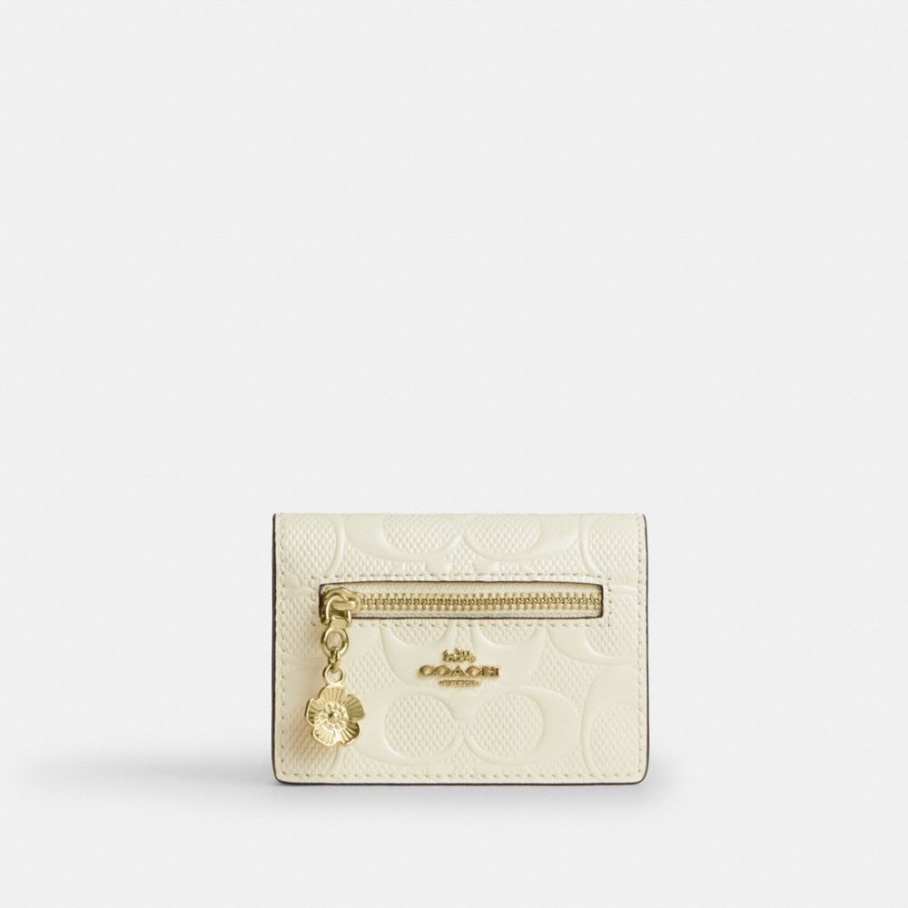 Card Case With Charm In Signature Leather