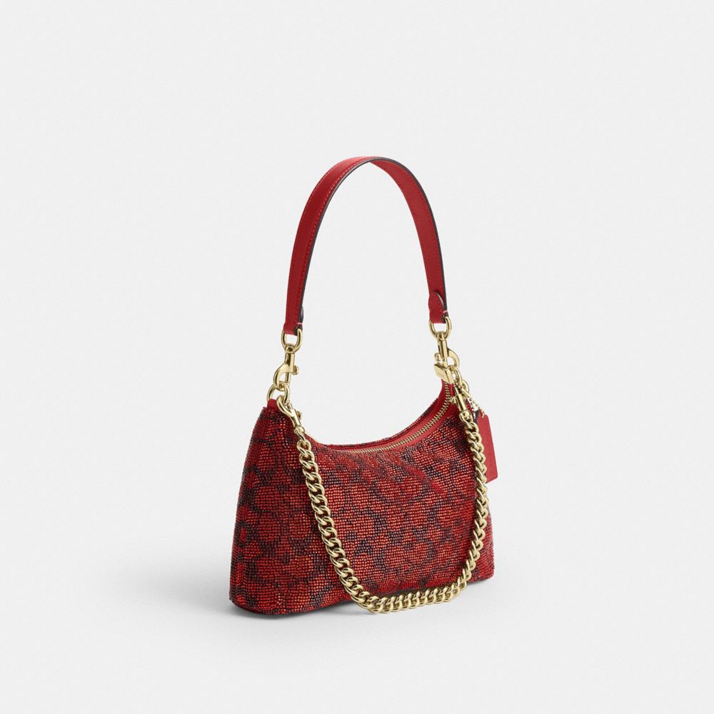 Teri Shoulder Bag In Signature Beaded Satin